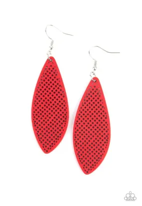 Surf Scene Red Earrings - Paparazzi Accessories