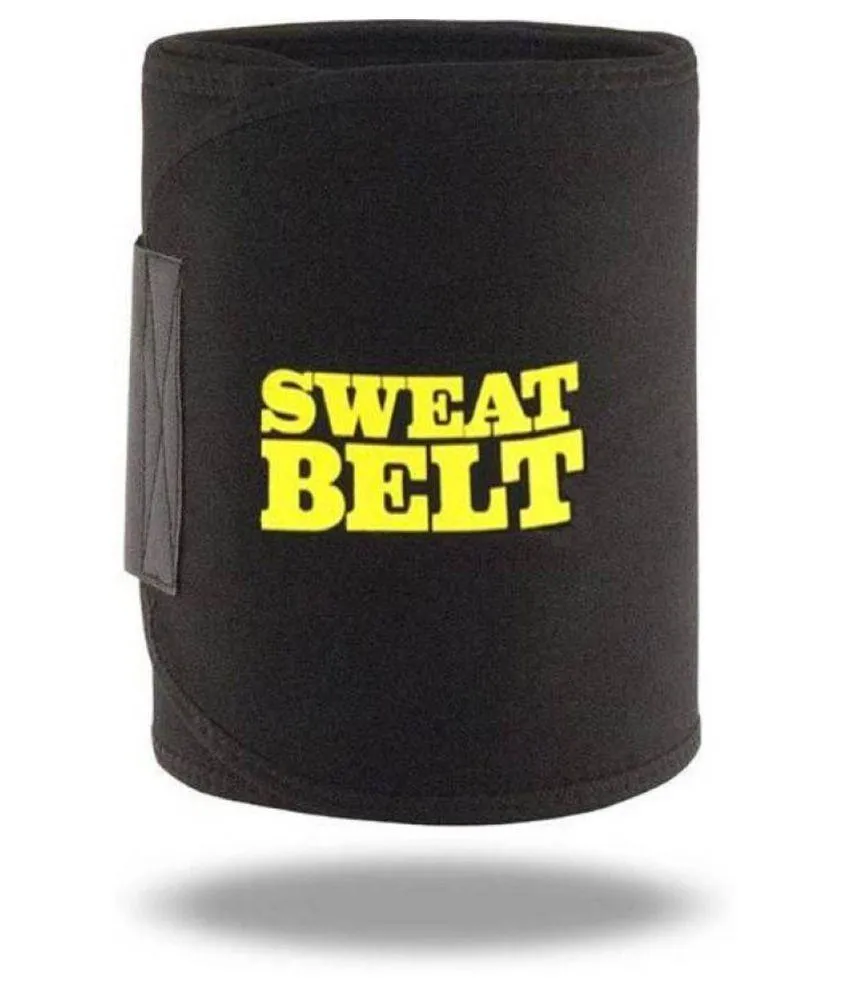 Sweat Belt Waist Trimmer Slimming Belt (Black) Free Size