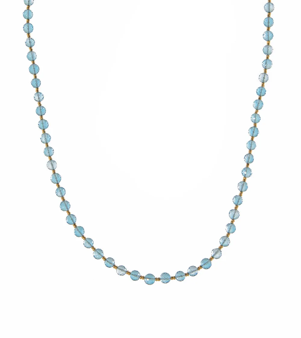 Swiss Blue Topaz Necklace in Gold by Galit