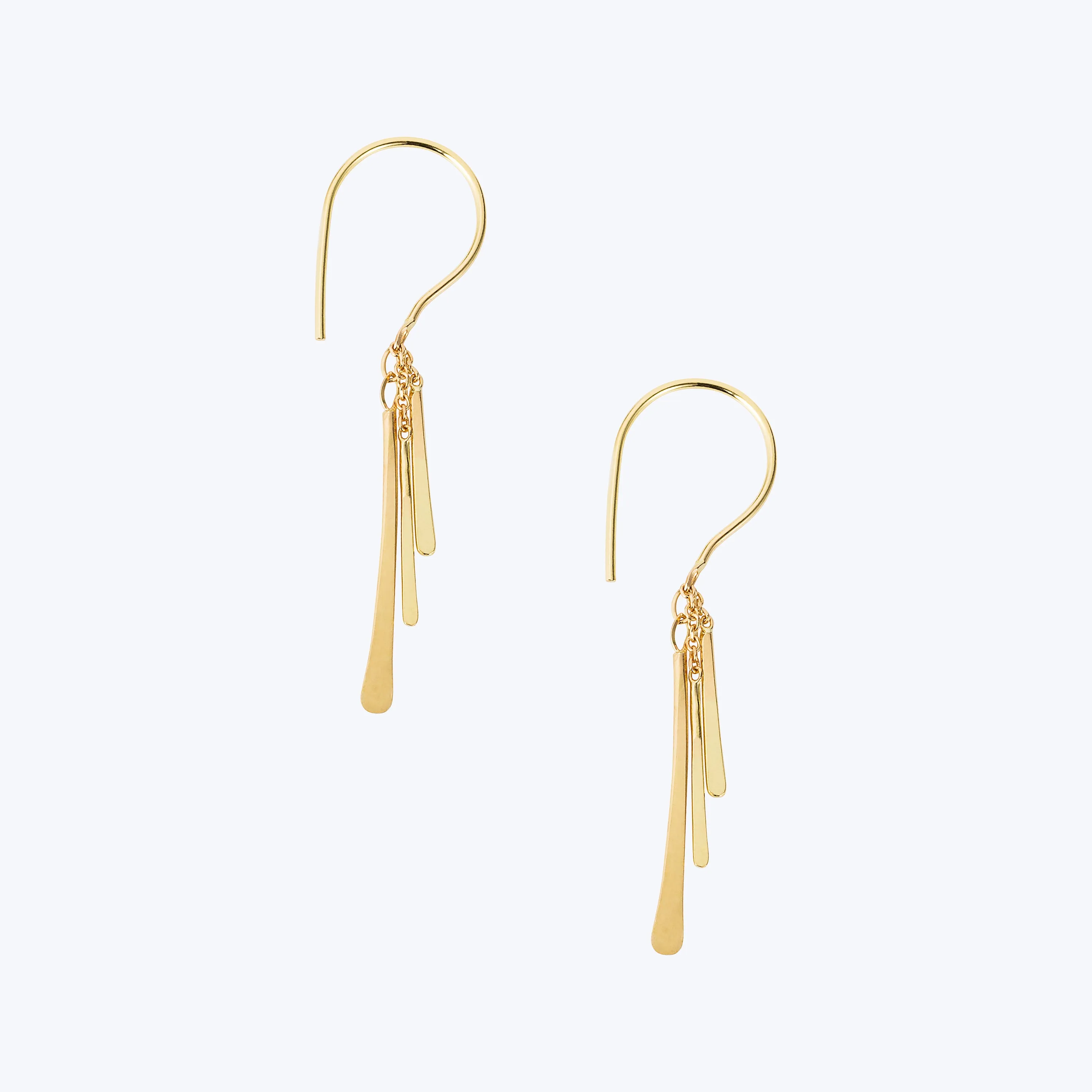 Sycamore 18K Gold 3 Bar Hook Earrings