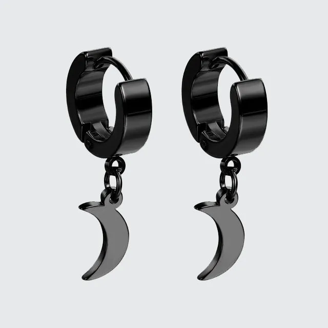 Techwear Moon Earrings