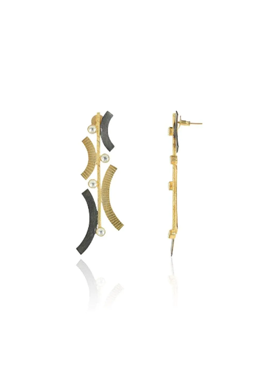 Textured Contemporary Line Earring