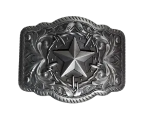 The Barbwire and Star Belt Buckle