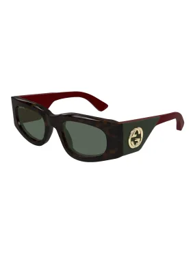 The Feminine Sunglasses, Havana/Red/Green