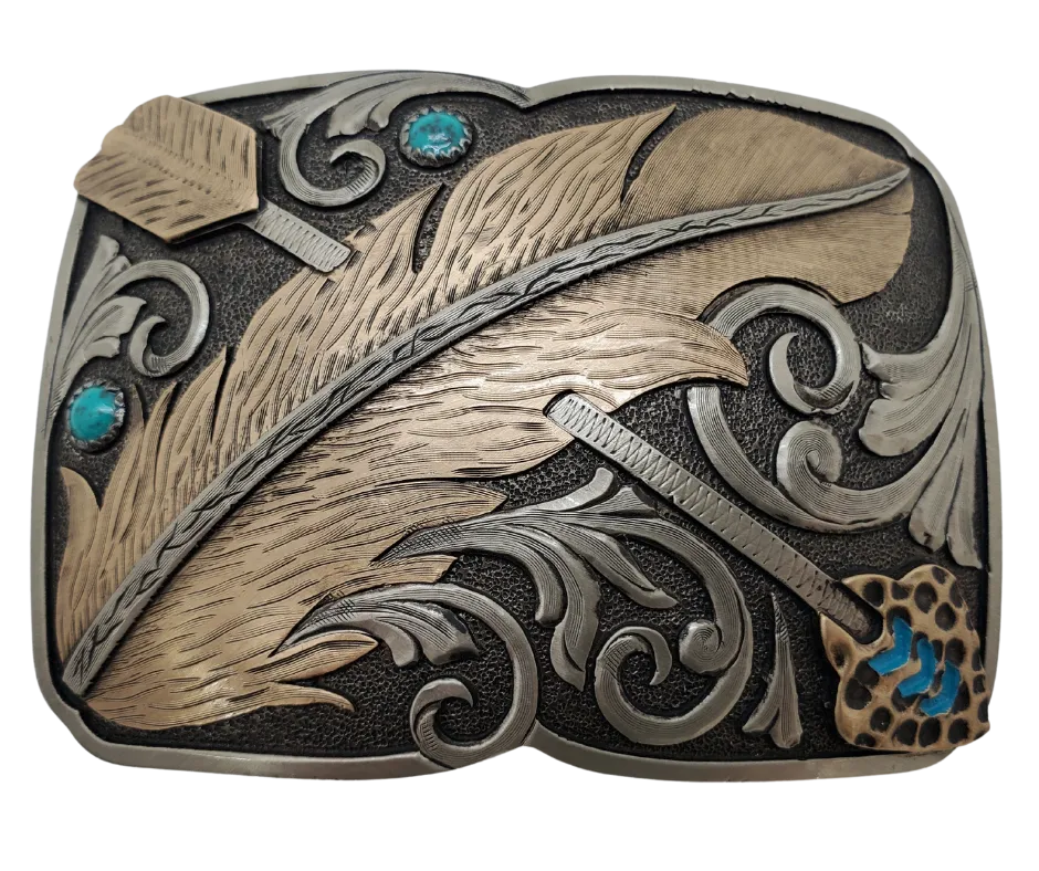 The "Feather Nation" Belt Buckle