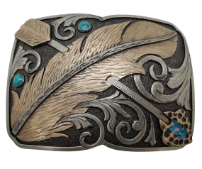 The "Feather Nation" Belt Buckle