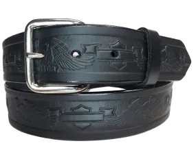 The "Wild One" Black Leather Belt