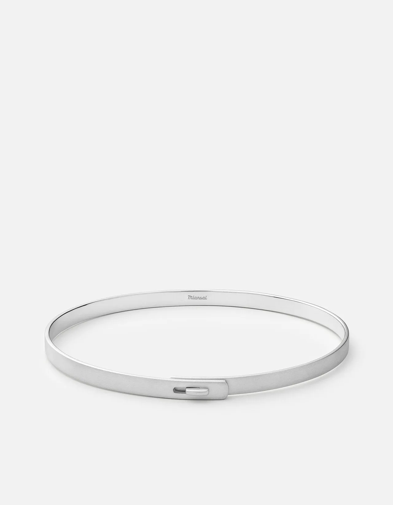 Thin Standard Cuff, Sterling Silver, Matte- Medium