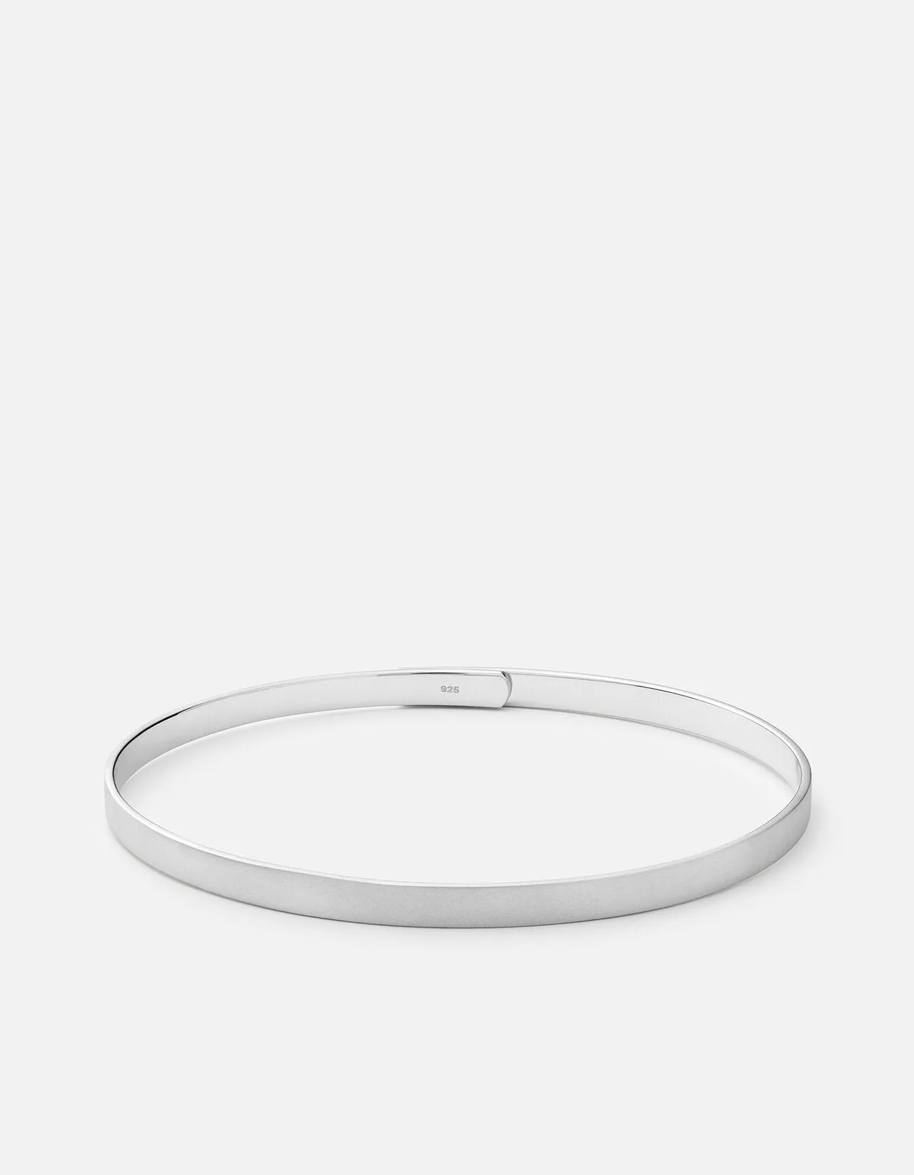 Thin Standard Cuff, Sterling Silver, Matte- Medium