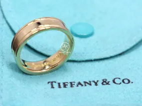 Tiffany & Co. Ring 18K Yellow Gold Wedding Band Ring Size 8