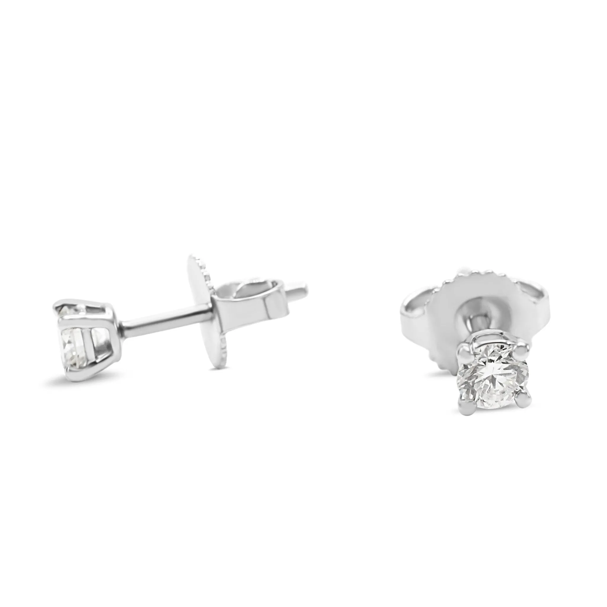 Tiffany Solitaire Diamond Earrings - Platinum