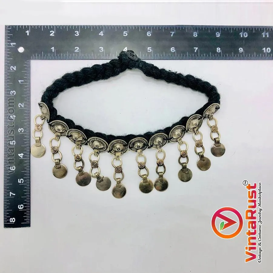 Tribal-inspired  Black Choker Necklace