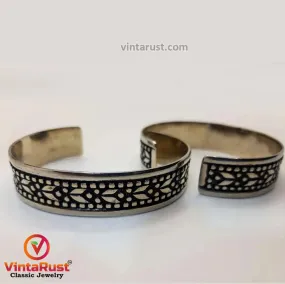 Tribal Silver Kuchi Slim Cuff Bracelet