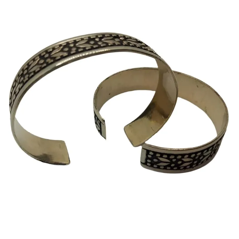 Tribal Silver Kuchi Slim Cuff Bracelet