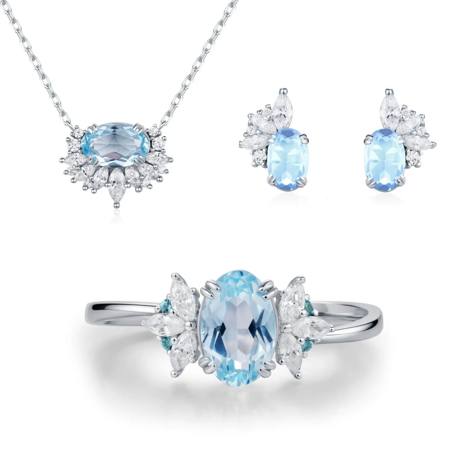 Twilight Star Sky Blue Topaz Set