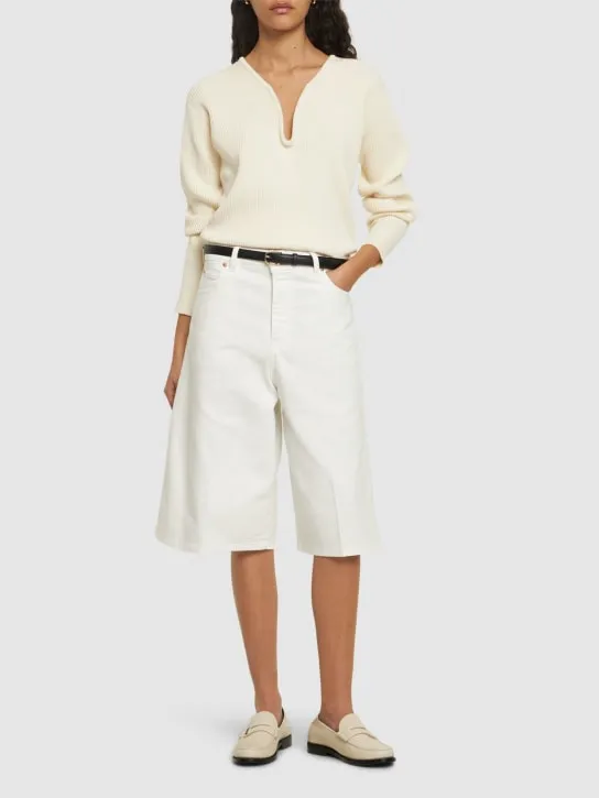 Victoria Beckham   Oversized cotton bermuda shorts 