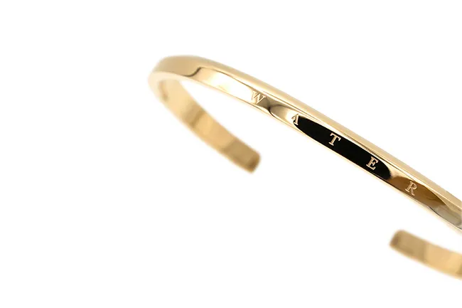 Water Cuff Bracelet in Yellow Gold