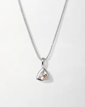 White Topaz April Birthstone Necklace - Silver