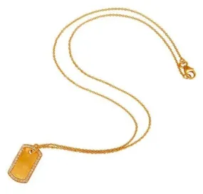 White Topaz Gemstones and 24k Gold Plated Vermeil Pendant Necklace 18"