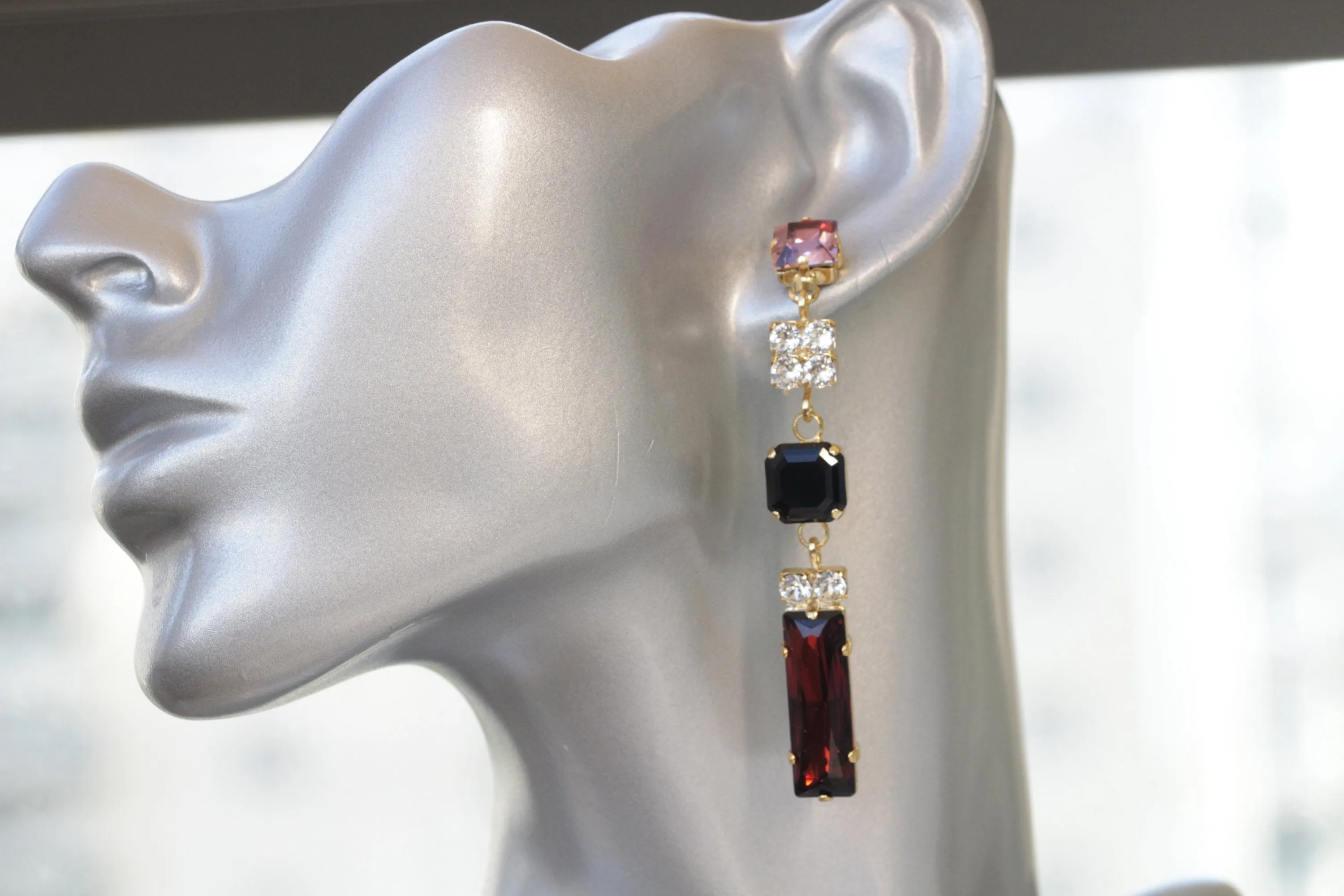 WINE RED EARRINGS