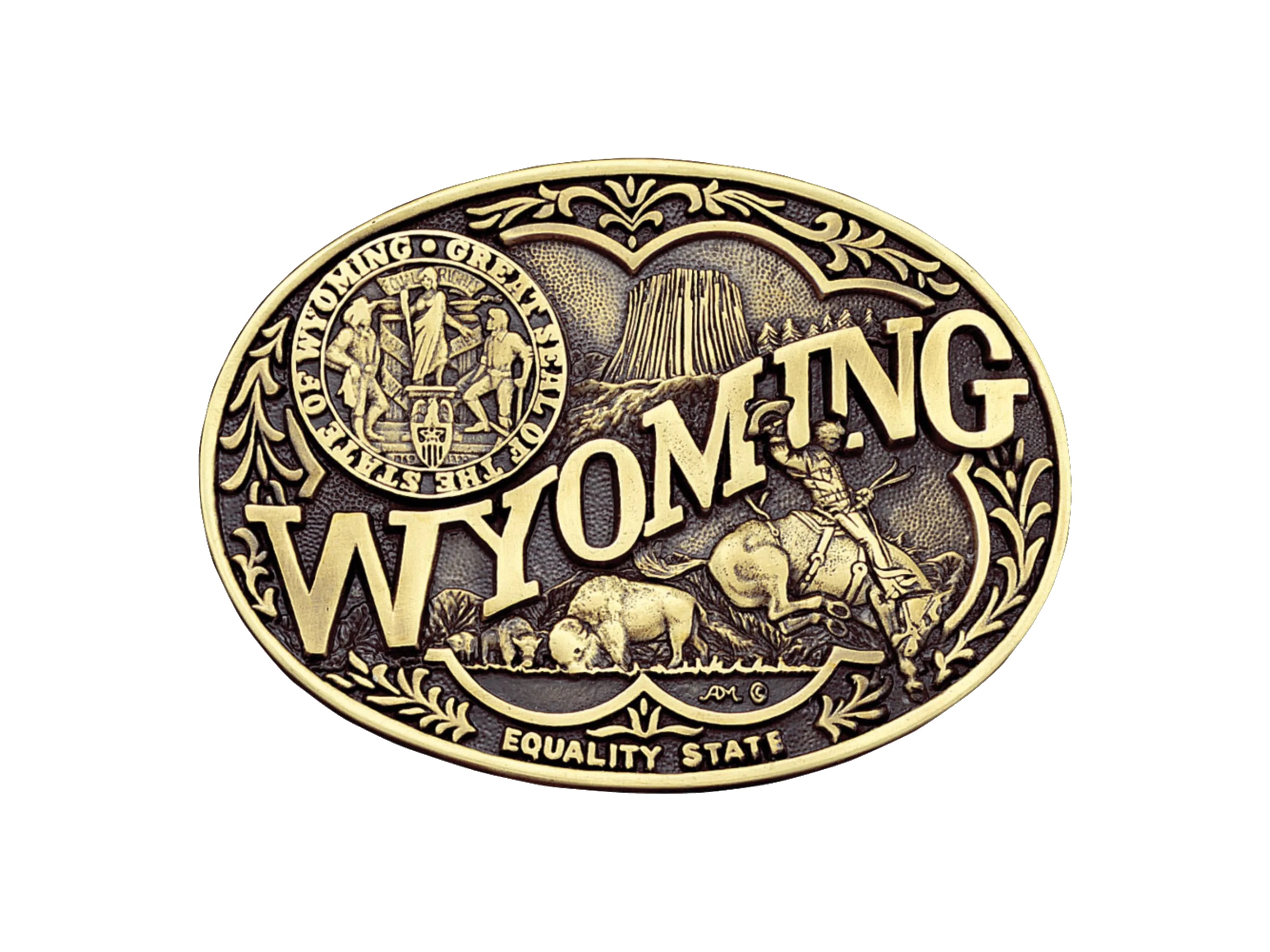 Wyoming State Buckle