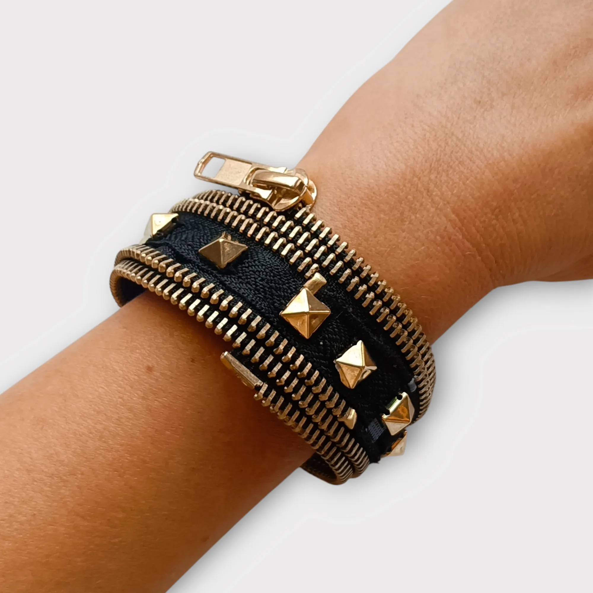 Zipper Cuff Bracelet - Gold