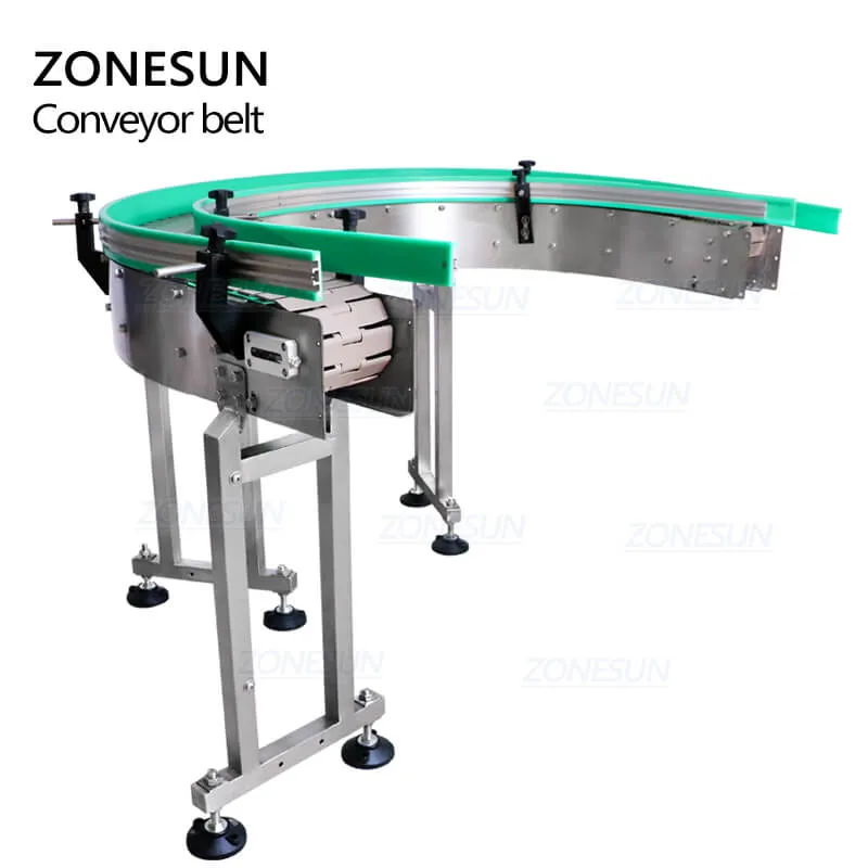 ZONESUN ZS-CBU150 Automation 90 Degree Turning Conveyor Turn Corner Curved Camber Conveying Belt