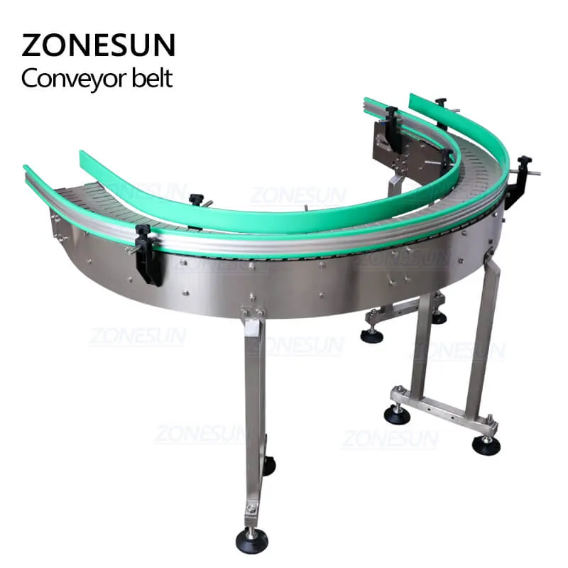 ZONESUN ZS-CBU150 Automation 90 Degree Turning Conveyor Turn Corner Curved Camber Conveying Belt